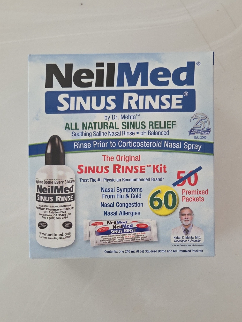 SEALED NeilMed Sinus Rinse Nasal Rinse Kit - Expires 10/2029